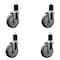 Service Caster 5'' Gray Poly Wheel Swivel 1-3/4'' Expanding Stem Caster Set, 4PK SCC-EX20S514-PPUB-134-4 - alternate 1